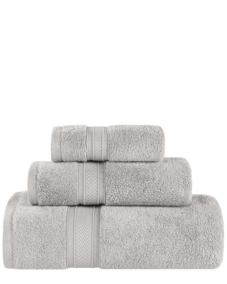Superior Zero Twist Cotton Elegant Soft Absorbent 3pc Solid Towel Set
