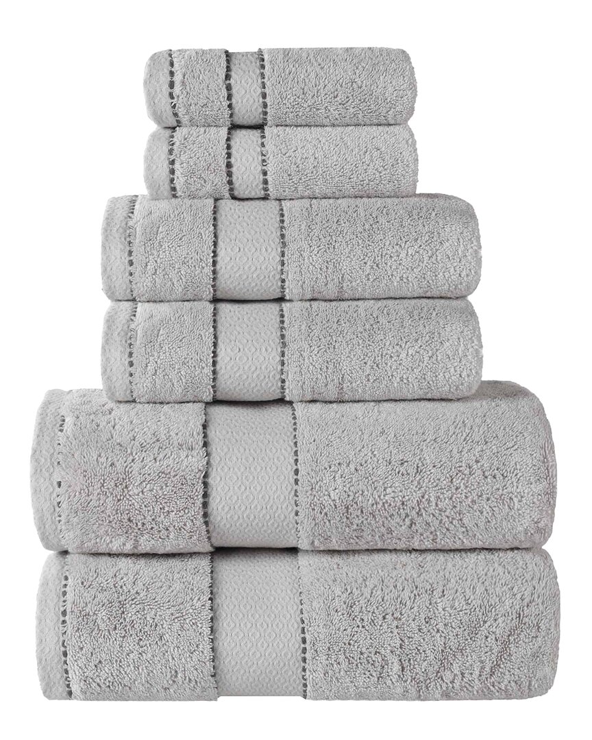 Superior Niles Giza Cotton Dobby Ultra-plush Thick Soft Absorbent 6pc Towel Set