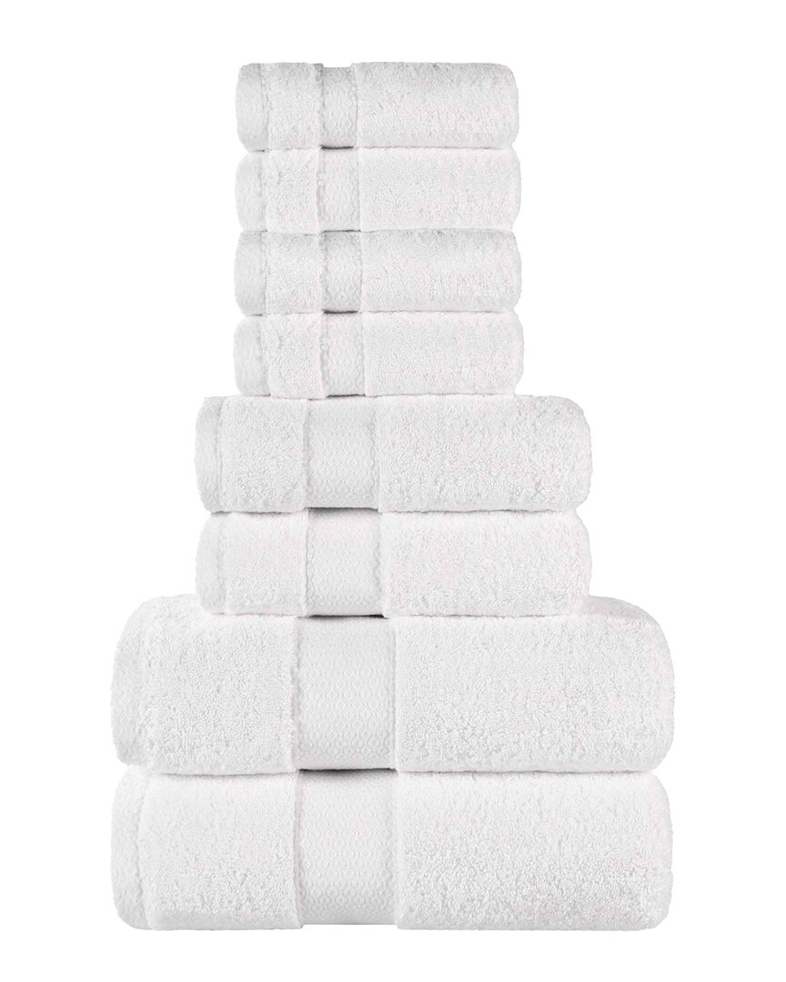Superior Niles Giza Cotton Dobby Ultra-plush Thick Soft Absorbent 8pc Towel Set