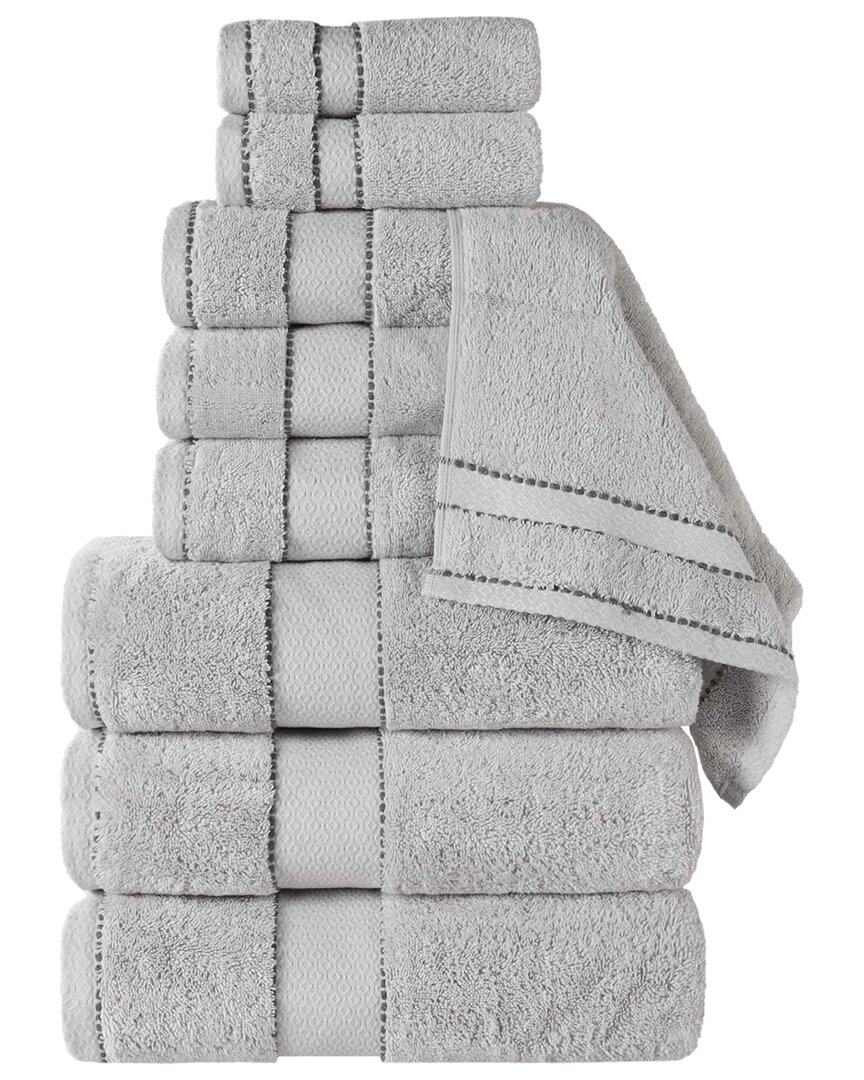 Superior Niles Giza Cotton Dobby Ultra-plush Thick Soft Absorbent 9pc Towel Set