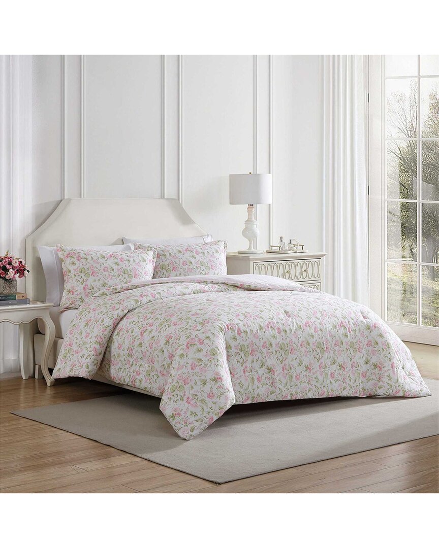 Shop Laura Ashley Morning Gloria Comforter Bedding Set In Pink
