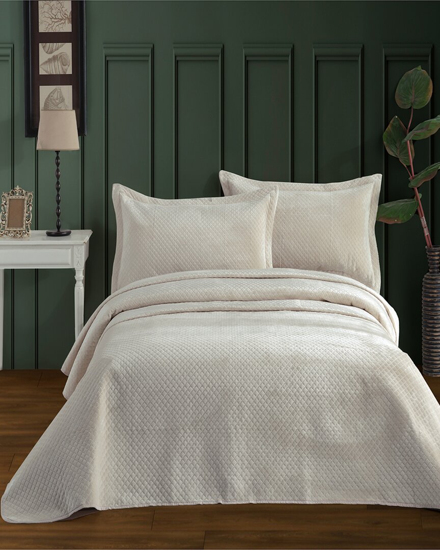 Enchante Home Quilted Bedspread Set (set Of 3) In Beige