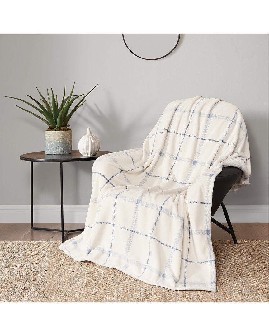 Lucky Brand Palmdale Plaid Cozy Plush Throw, 50" X 70"