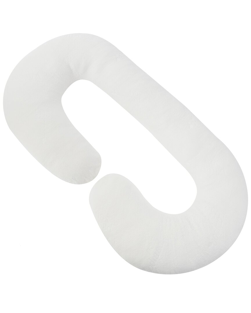 Home Collection Full Body Support Rayon From Bamboo Pregnancy Pillow In White