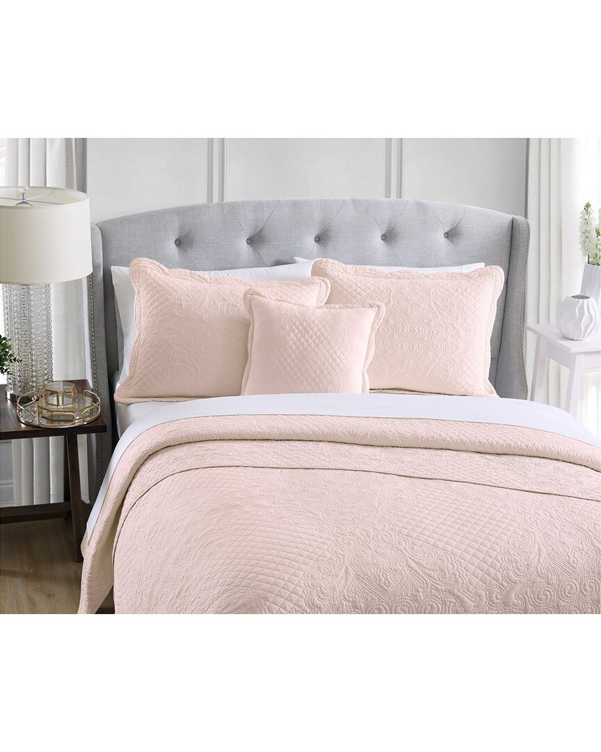 French Tile Scalloped 4pc Quilt Set