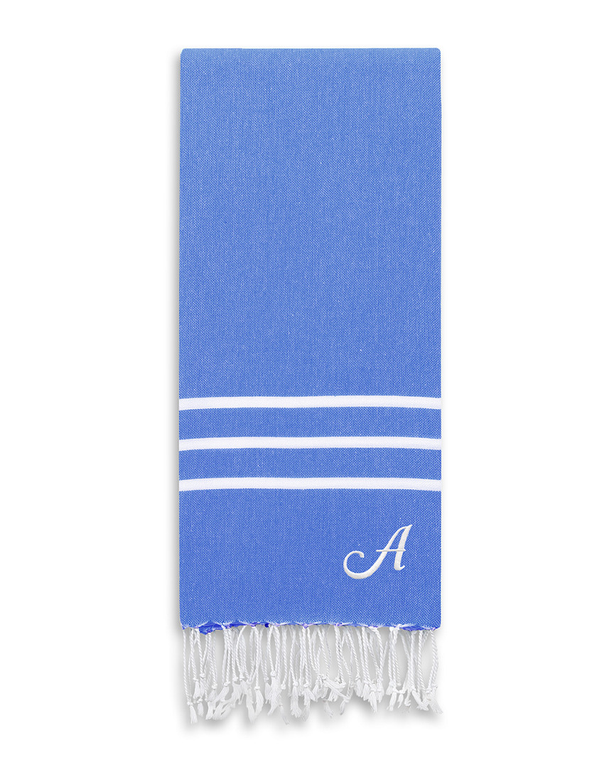 Linum Home Textiles Monogrammed Alara Turkish Pestemal Beach Towel, (a-z)