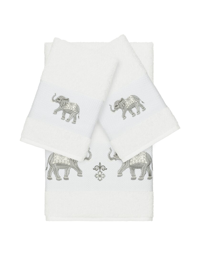 Shop Linum Home Textiles Quinn Turkish Cotton 3pc Embellished Towel Set