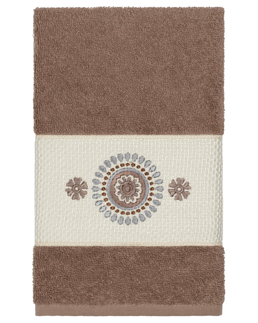 Linum Home Textiles Isabelle Turkish Cotton Embellished Hand Towel