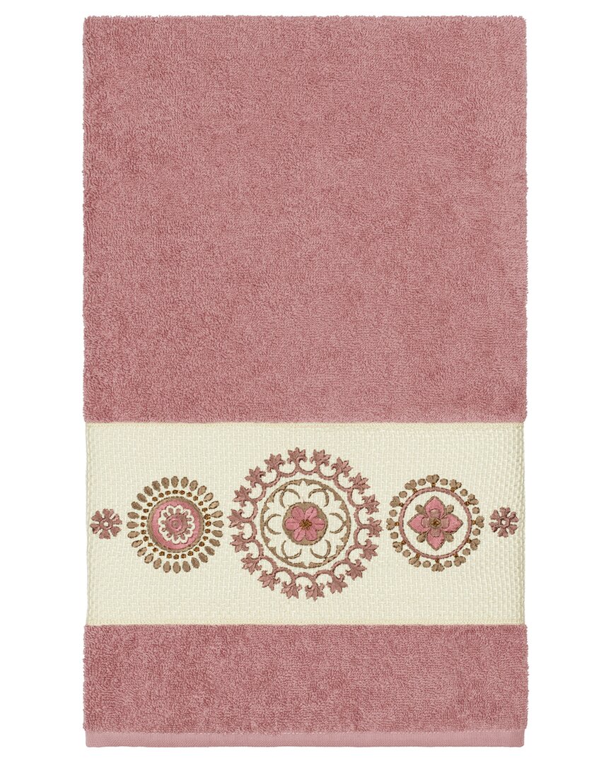 Linum Home Textiles Isabelle Turkish Cotton Embellished Bath Towel