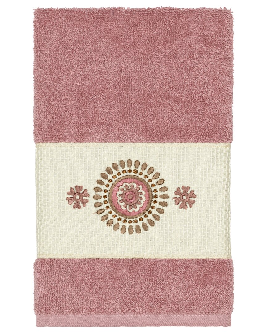 LINUM HOME TEXTILES LINUM HOME TEXTILES ISABELLE TURKISH COTTON EMBELLISHED HAND TOWEL