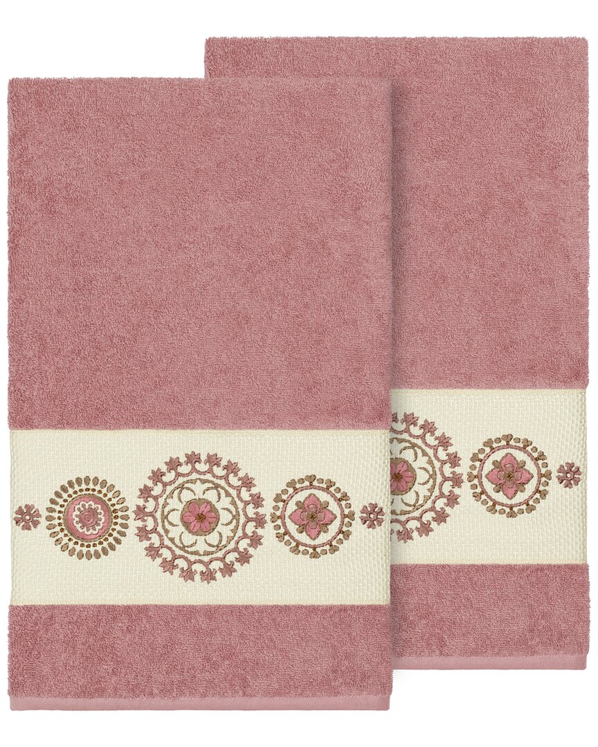 Shop Linum Home Textiles Isabelle Turkish Cotton 2pc Embellished Bath Towel Set