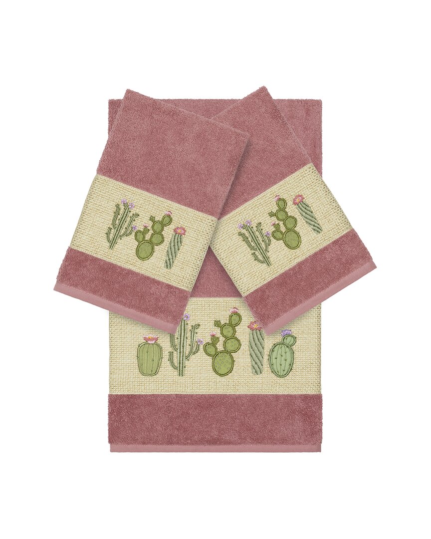 Shop Linum Home Textiles Mila Turkish Cotton 3pc Embellished Towel Set
