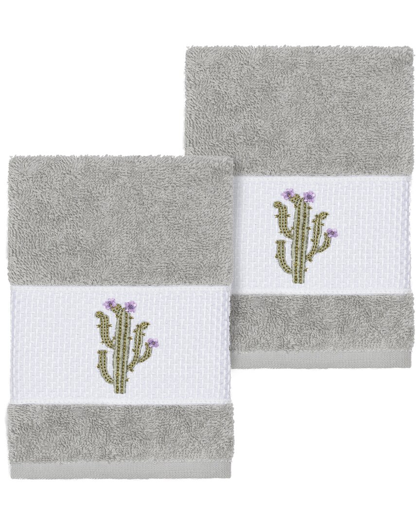 Shop Linum Home Textiles Mila Turkish Cotton 2pc Embellished Washcloth Set