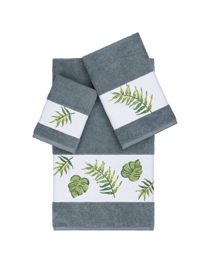 Linum Home Textiles Zoe Turkish Cotton 3pc Embellished Towel Set
