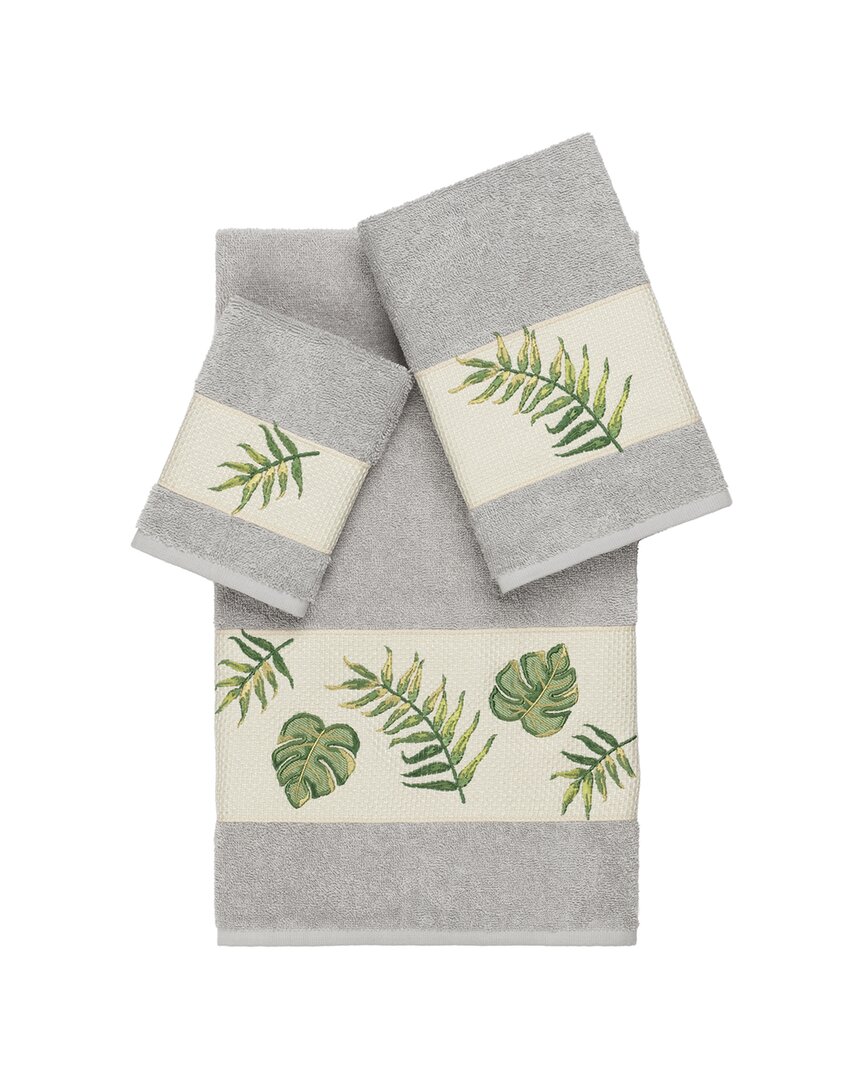 Shop Linum Home Textiles Zoe Turkish Cotton 3pc Embellished Towel Set