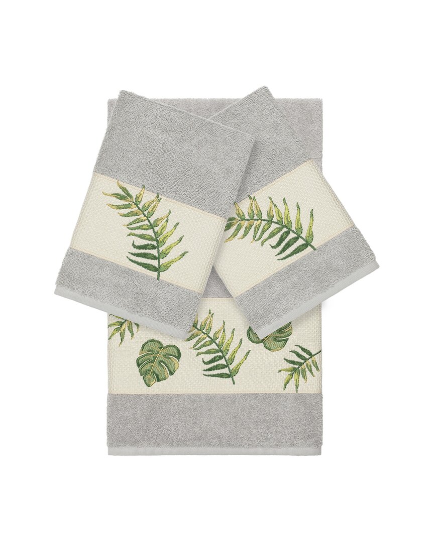 Shop Linum Home Textiles Zoe Turkish Cotton 3pc Embellished Towel Set