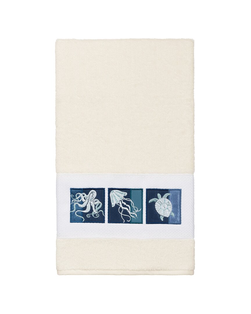 Linum Home Textiles Ava Turkish Cotton Embellished Bath Towel