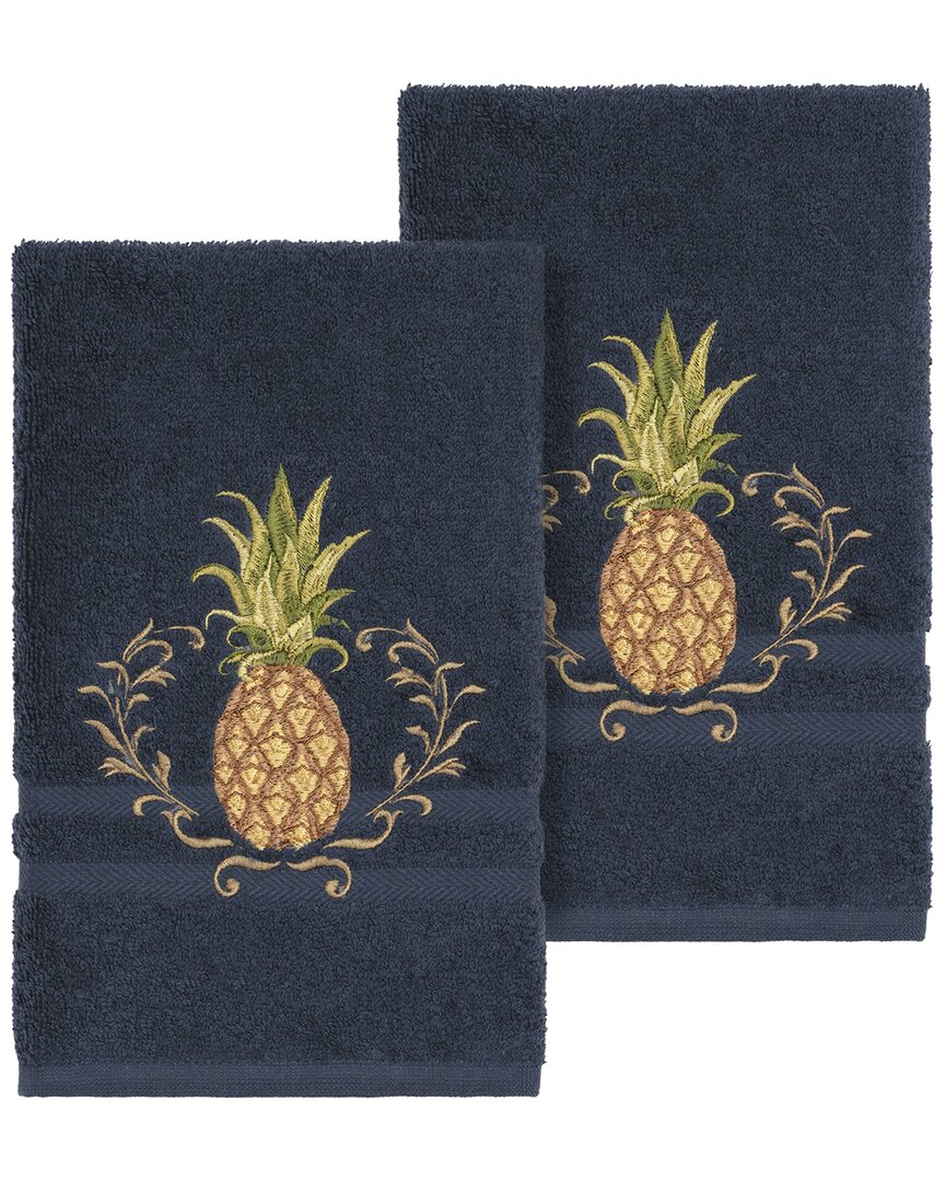 Shop Linum Home Textiles Welcome Turkish Cotton 2pc Embellished Hand Towel Set