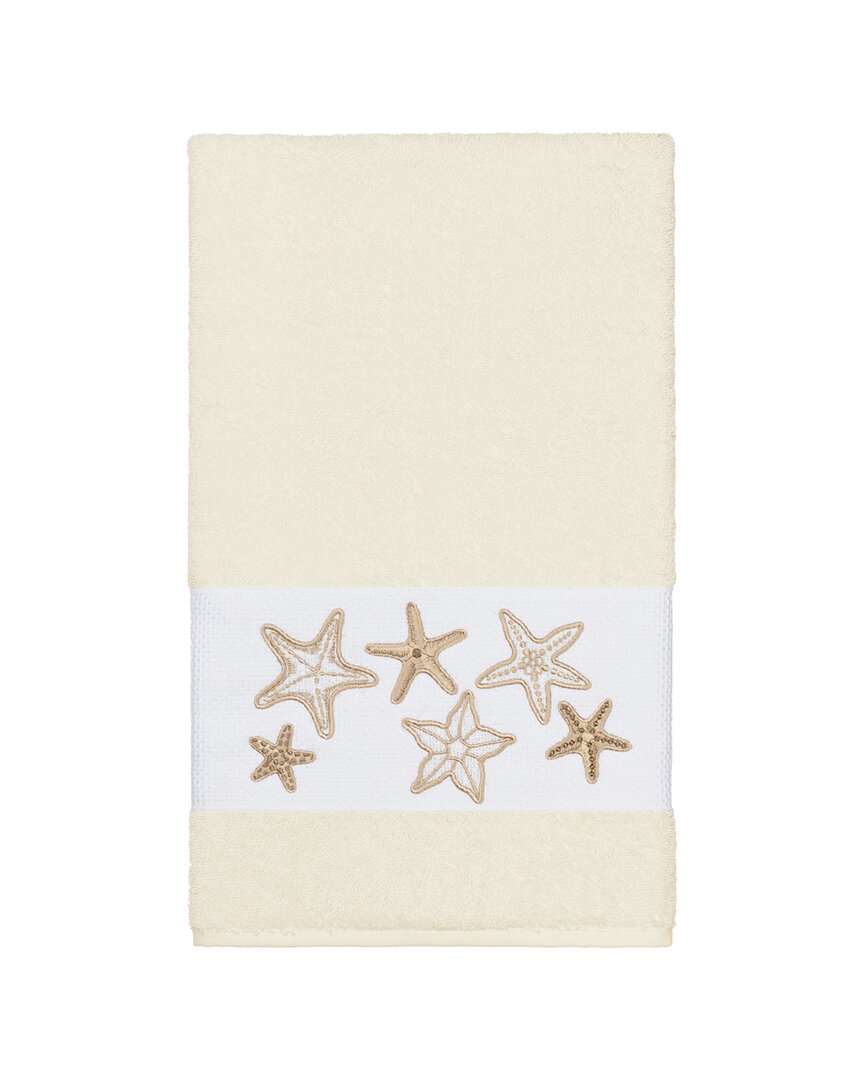 Linum Home Textiles Lydia Turkish Cotton Embellished Bath Towel