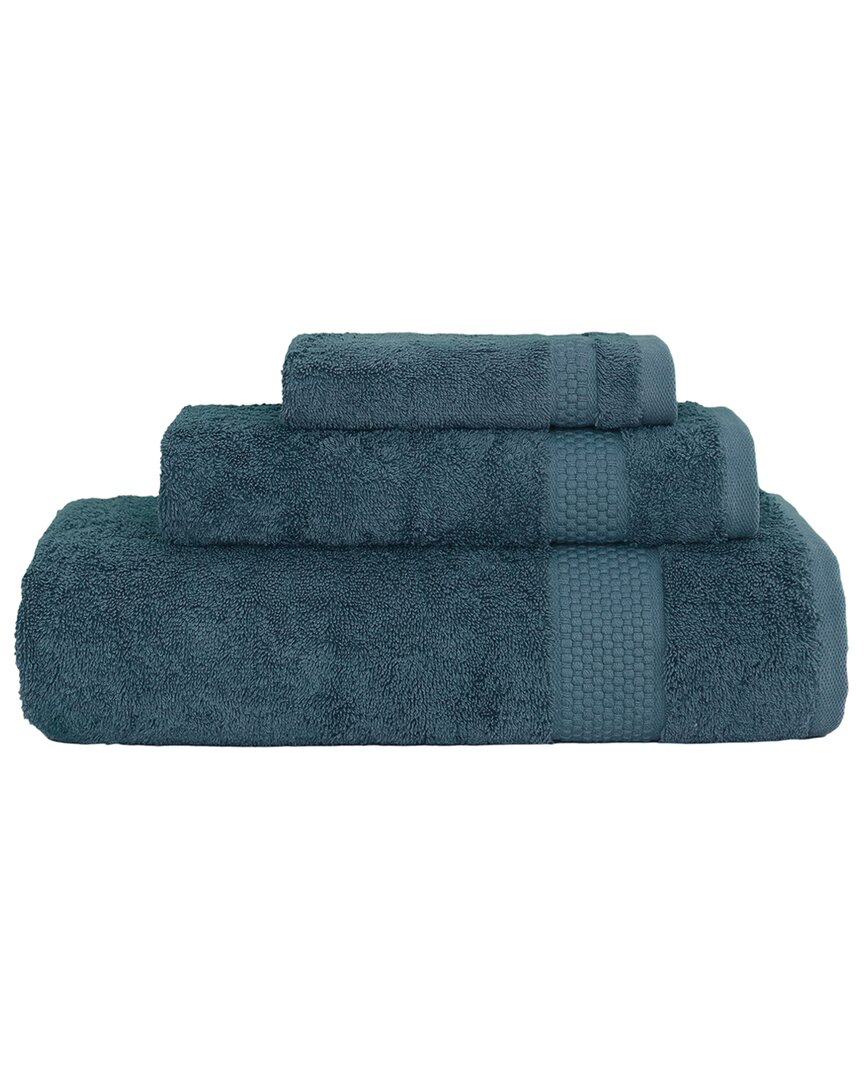 Linum Home Textiles Starlight Turkish Cotton Terry Towel Set In Blue