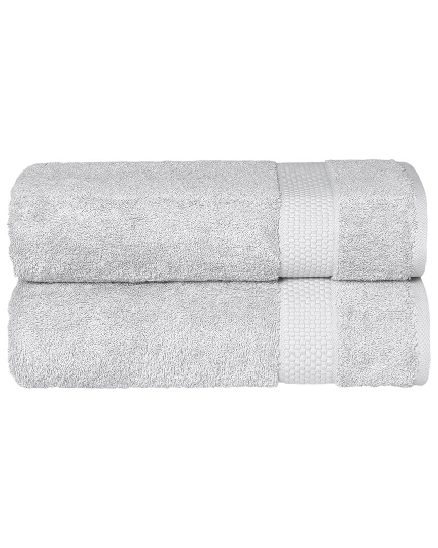Linum Home Textiles Starlight Turkish Cotton Terry Bath Towels Set In Grey