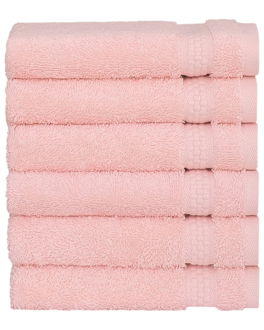 Linum Home Textiles Starlight Turkish Cotton Terry Washcloths Set In Pink