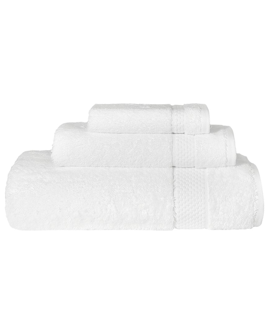 Shop Linum Home Textiles Starlight Turkish Cotton Terry 3pc Towel Set In White