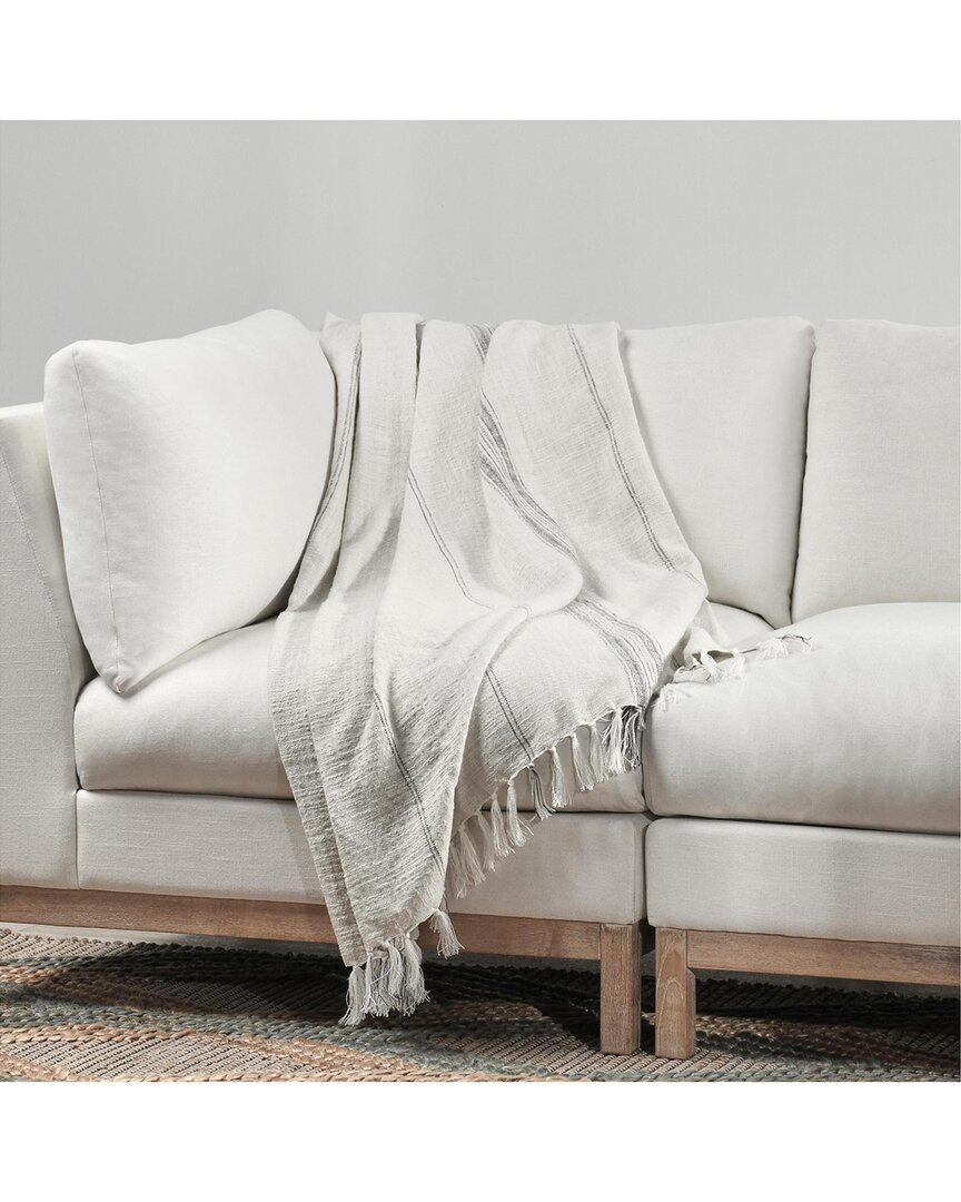 Villa By Classic Home Ria Throw Blanket In Grey