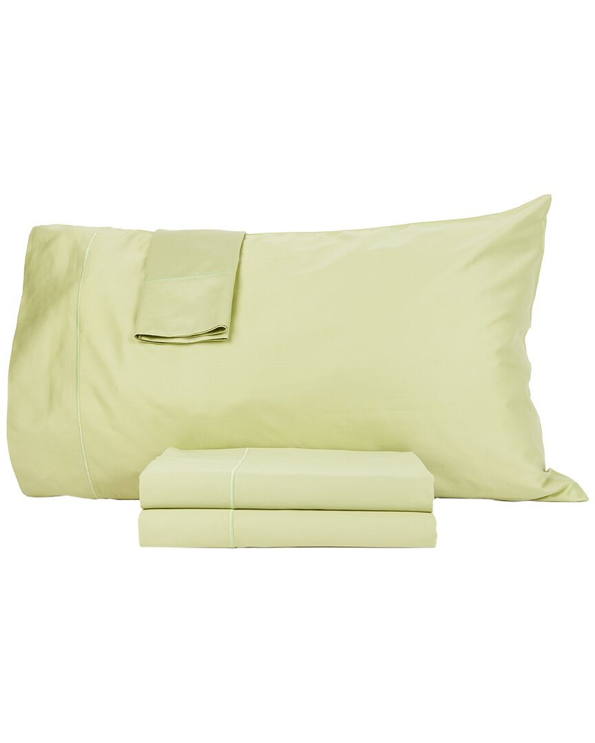 Hotel Luxury Concepts 700tc Solid Sateen Sheet Set In Yellow