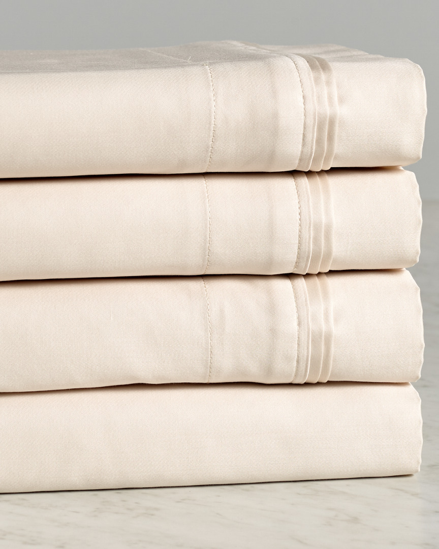 SUPERIOR SUPERIOR 650 THREAD COUNT EGYPTIAN COTTON SOLID DEEP POCKET SHEET SET