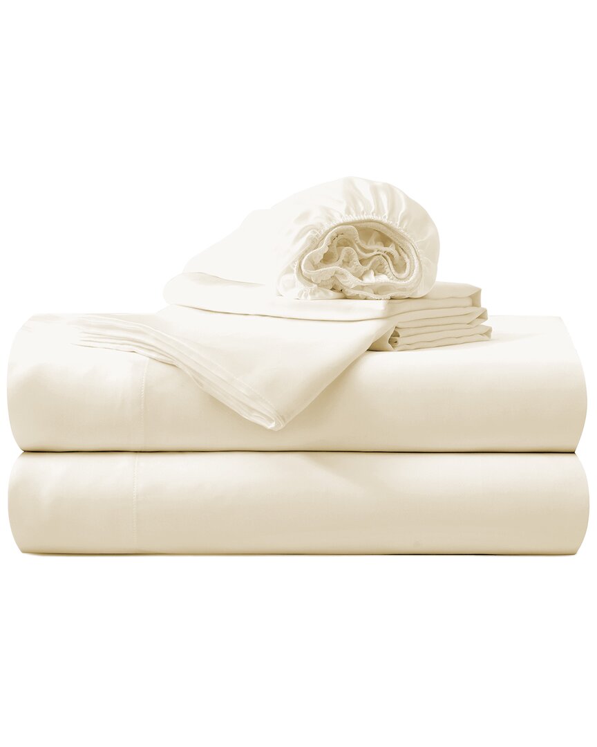 Unikome Silky Soft Tencel Sheet Set In Beige