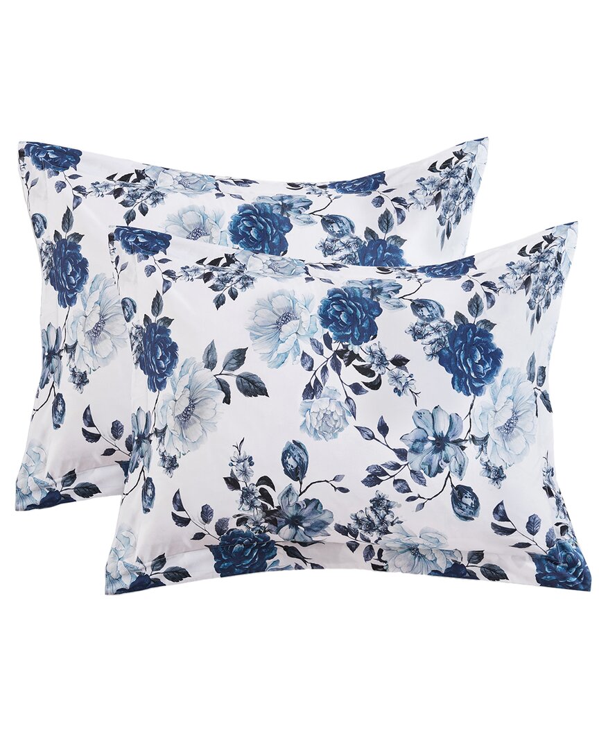 Johnny Was 300 Thread Count Set Of 2 Pretty Dancer Shams In Blue