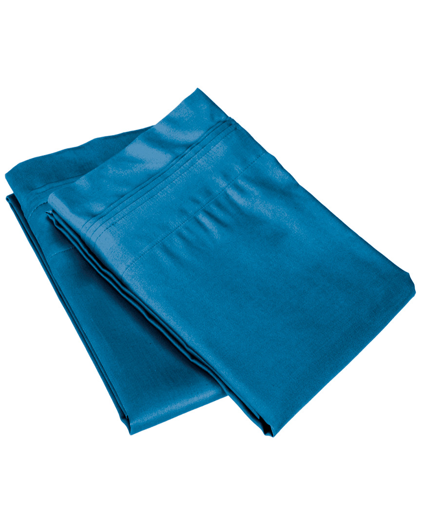 Superior 650 Thread Count Egyptian Cotton Pillowcases In Blue