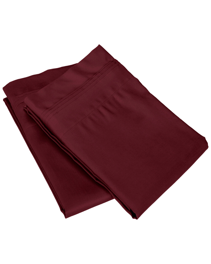 Superior 650 Thread Count Egyptian Cotton Pillowcases In Burgundy