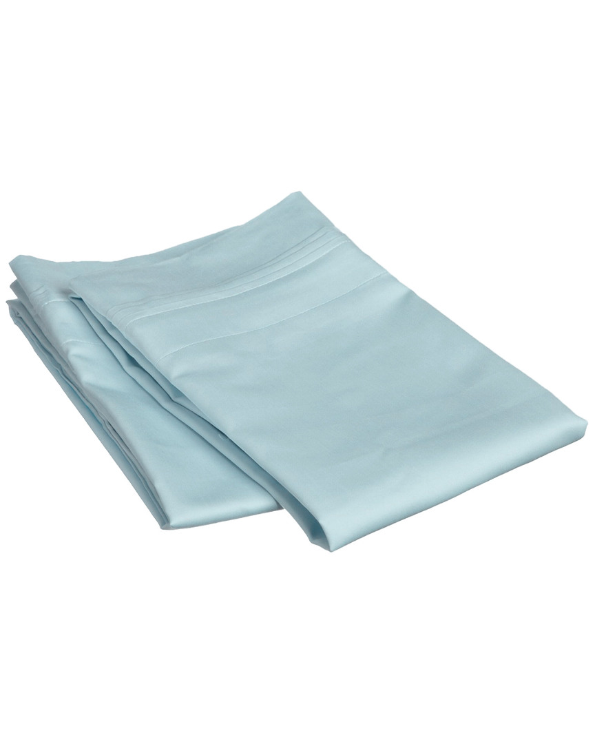 Superior 650 Thread Count Egyptian Cotton Pillowcases In Blue
