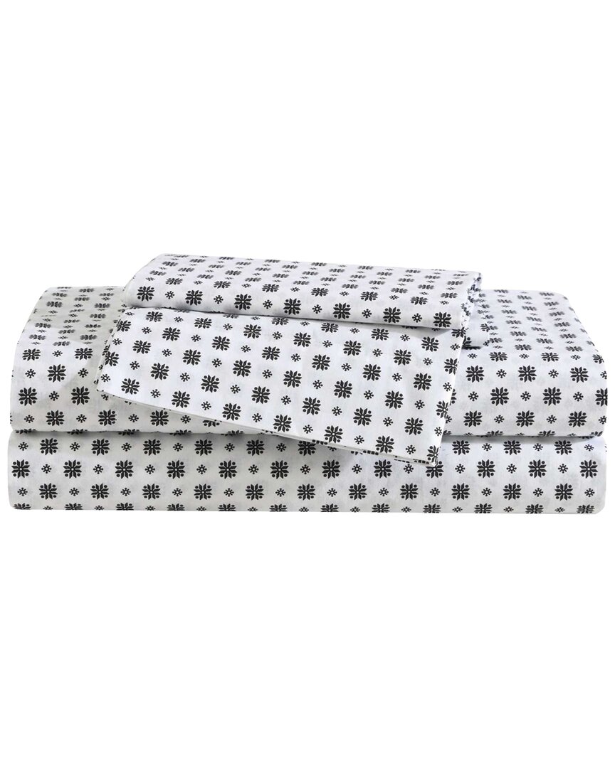 Eddie Bauer 200 Thread Count Fairisle Sprinkle Cotton Percale Sheet Set