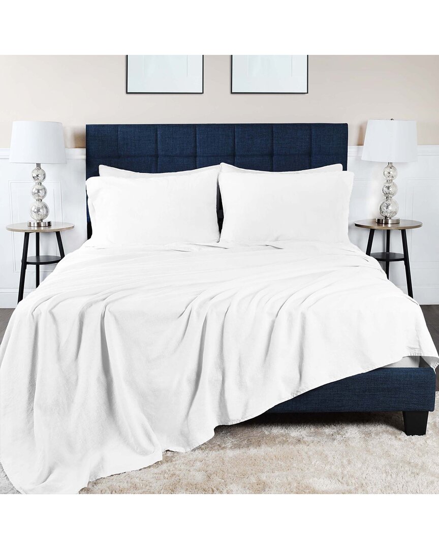 Superior Cotton Linen-blend Deep Pocket 4pc Bed Sheet Set