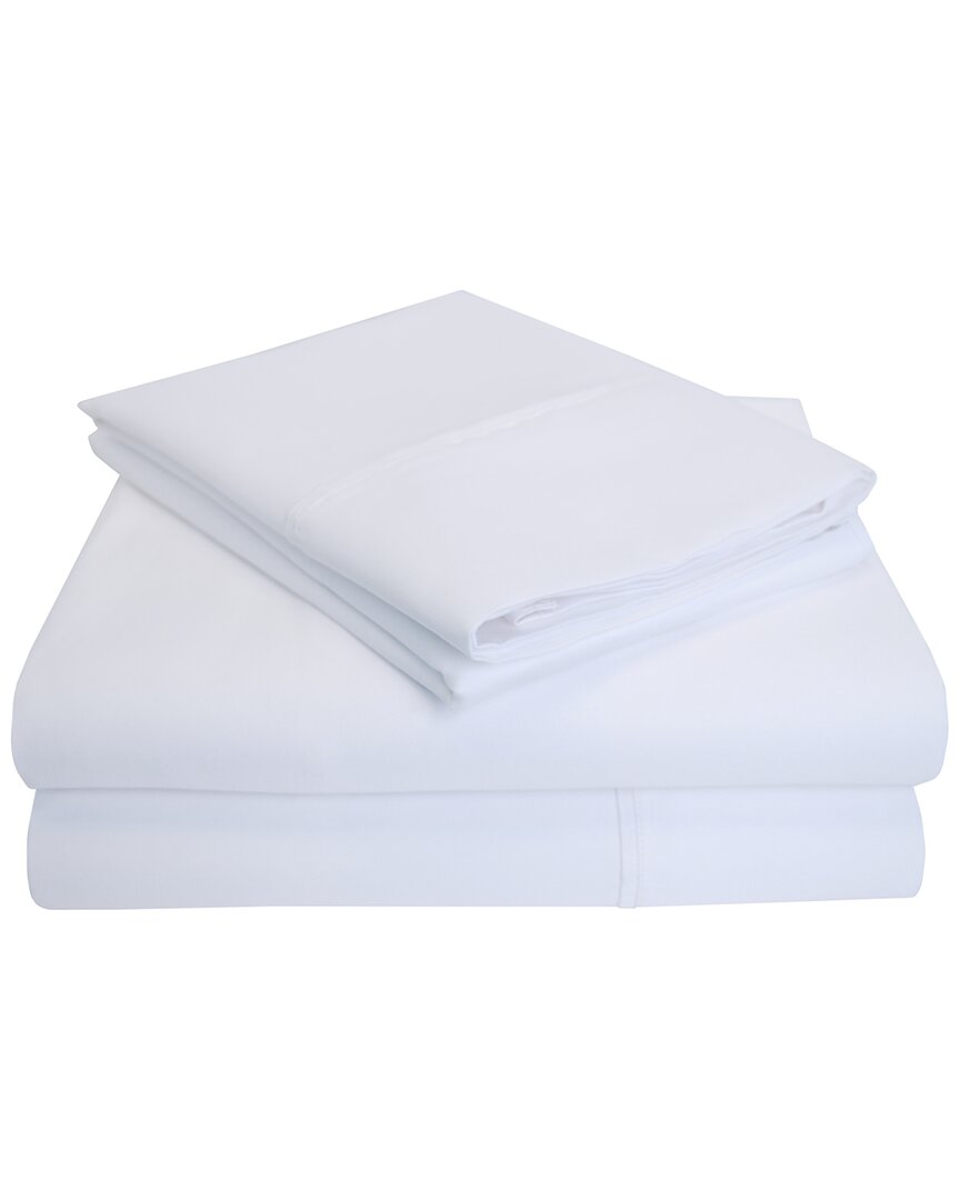 Superior Solid 1200 Thread Count Blend Deep Pocket Sheet Set In White