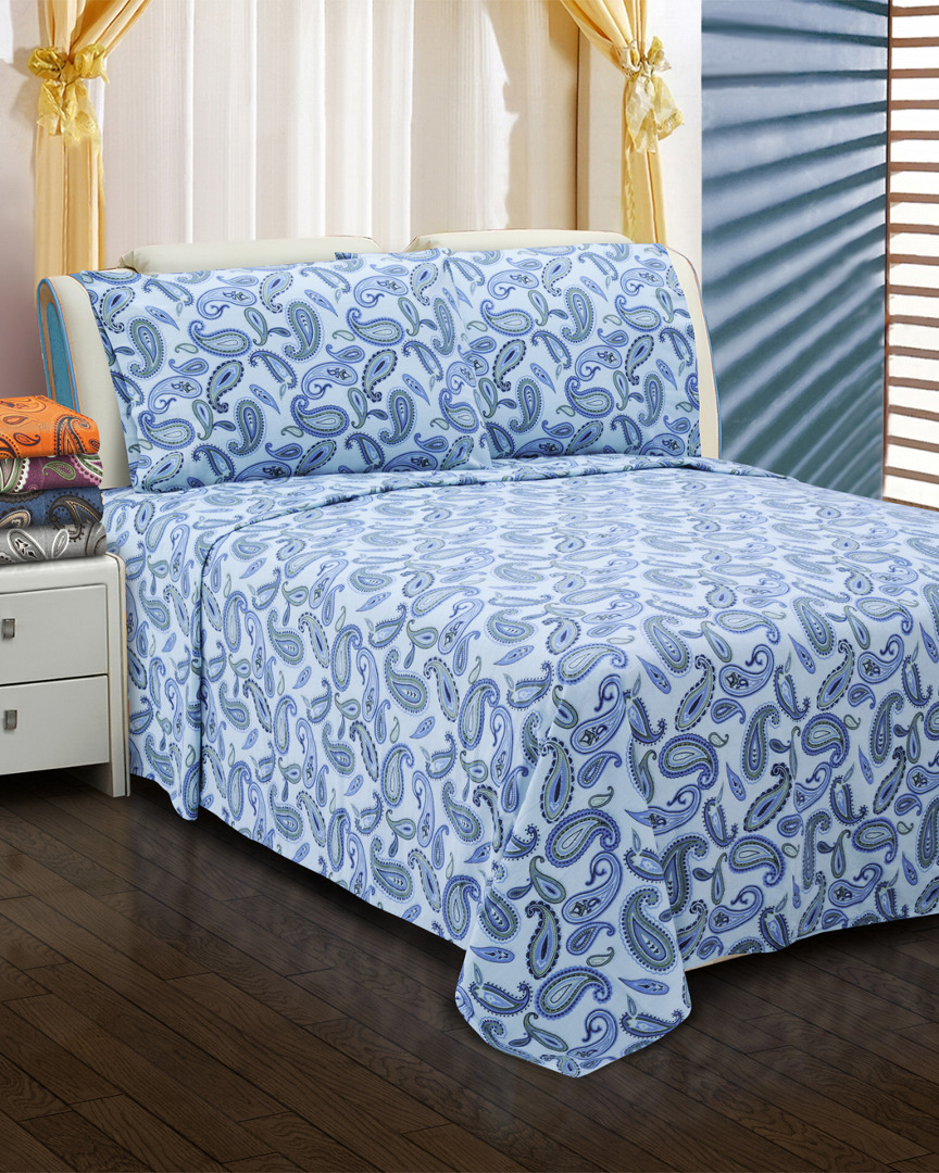 Superior Flannel Deep Pocket Paisley Sheet Set