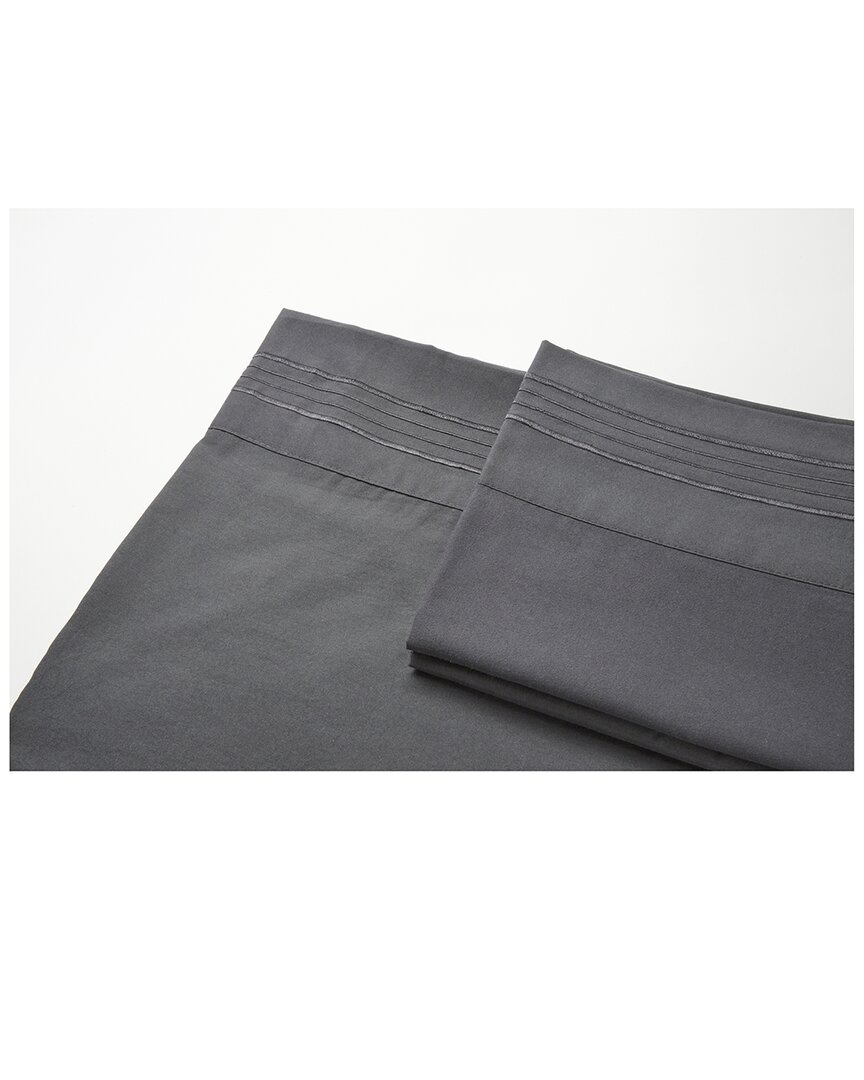 Linum Home Textiles 1800tc Brushed Microfiber Sheet Set In Gray