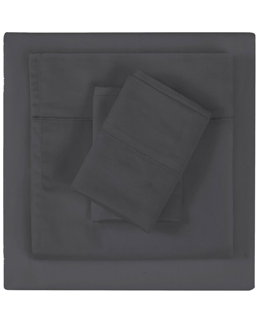Christian Siriano 300tc Cotton Sheet Set In Grey