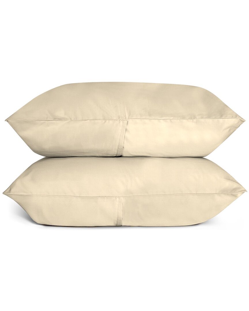Bombacio Linens Sunrise Ivory Sateen Set Of 2 Pillow Cases