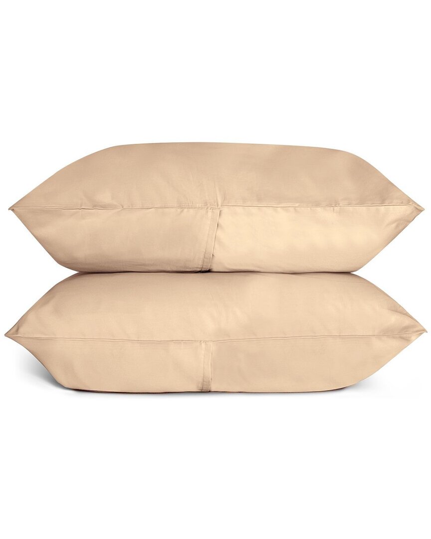 Bombacio Linens Sunrise Sand Sateen Set Of 2 Pillow Cases
