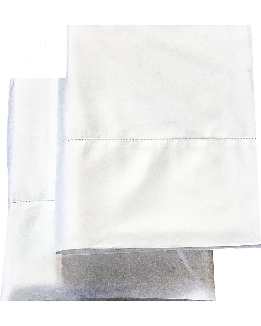 Belle Epoque Supima Cotton Pillow Case Pair In White
