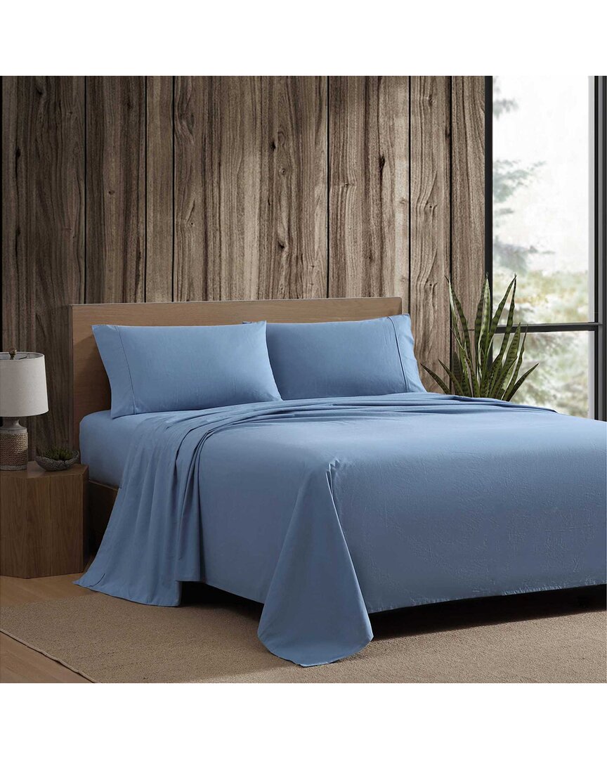 EDDIE BAUER EDDIE BAUER PEACHED PERCALE SHEET SET 