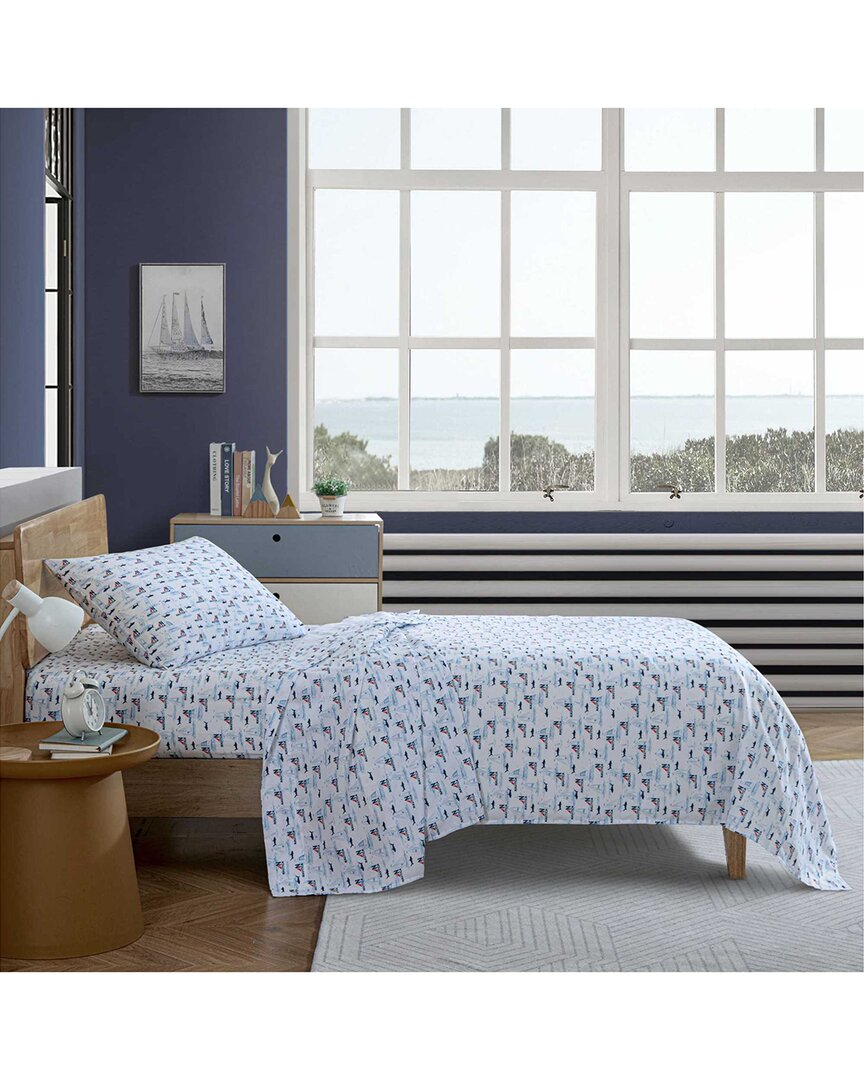 Nautica Maxon Lightweight Sheet Set In Blue