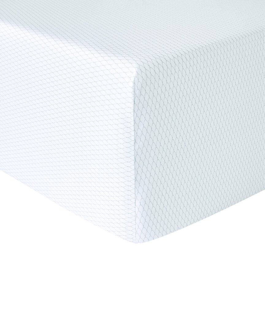 Anne De Solene Anne De Solène Cotton Percale 200 Thread Count Perle Lune Fitted Sheet