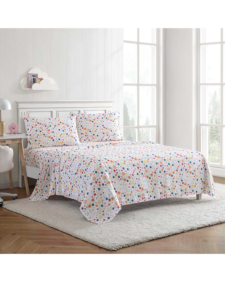 EDDIE BAUER EDDIE BAUER COLORFUL FLORAL ULTRA SOFT SHEET SET 