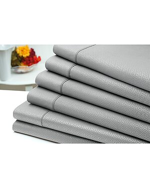 US ARMY 6pc Embossed Greek Key Sheet Set