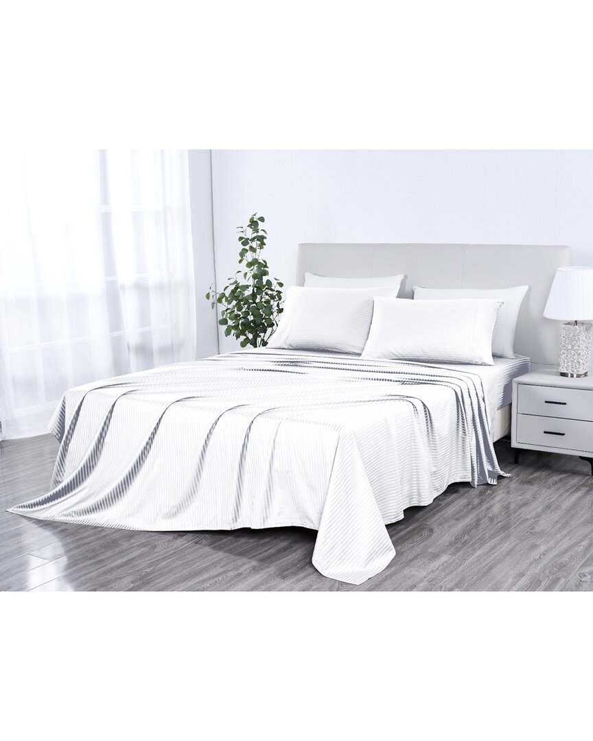 Kathy Ireland 500 Thread Count Damask Stripe Sheet